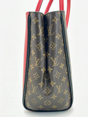 LOUIS VUITTON Kimono MM Monogram Canvas Shoulder Bag Red