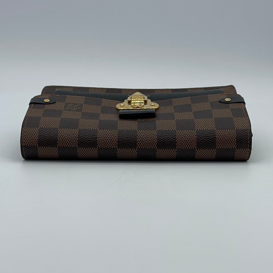 Louis Vuitton Black Damier Ebene Canvas and Leather Vavin Wallet