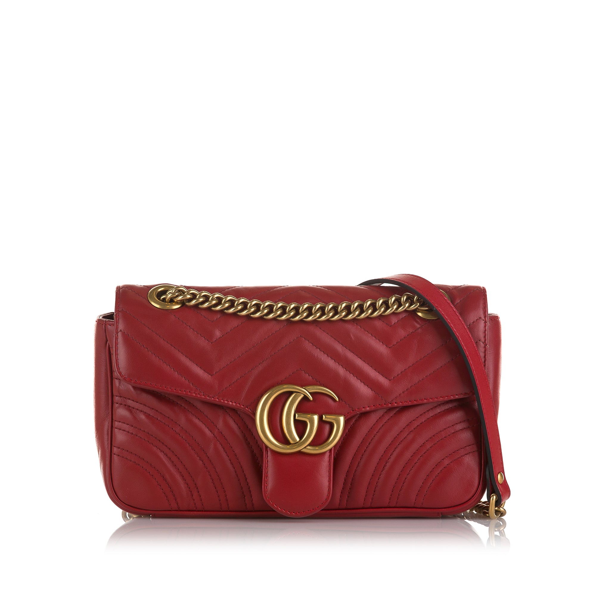 GUCCI Pre-Loved Medium GG Marmont Matelassé Velvet Shoulder Bag