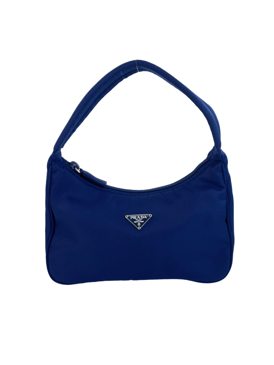Preloved Prada Blue Tessuto Mini Hobo Bag 44 012224