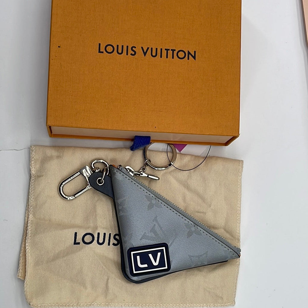LOUIS VUITTON Reverse Monogram Canvas Key Holder & Bag Charm Brown