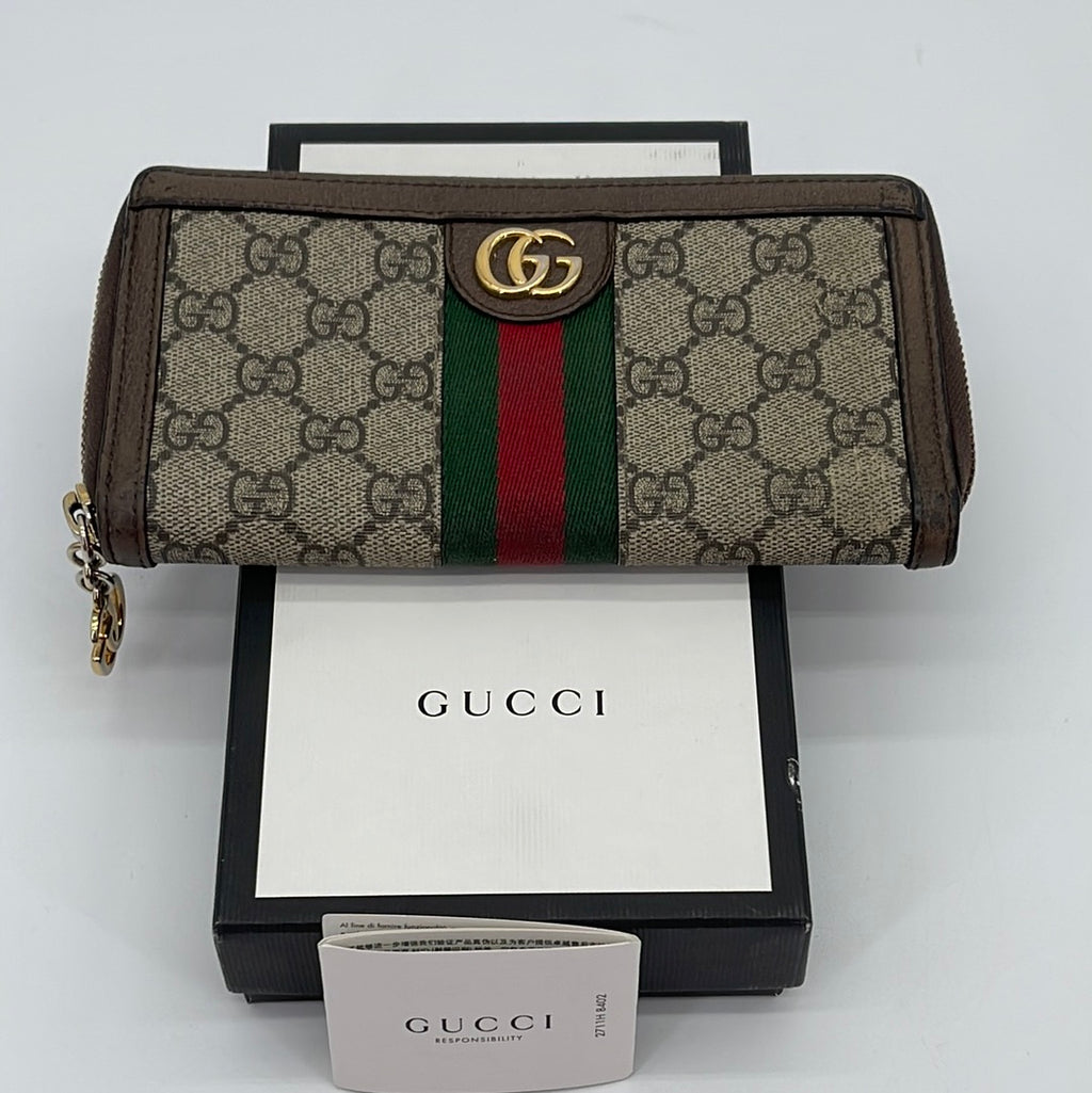 GIFTABLE Preloved Gucci Ophidia GG Zippy Wallet 5231541147 111423