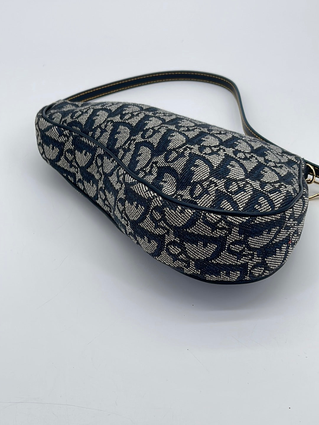 Preloved Dior Blue Diorissimo Canvas Saddle Bag MC1013 011224