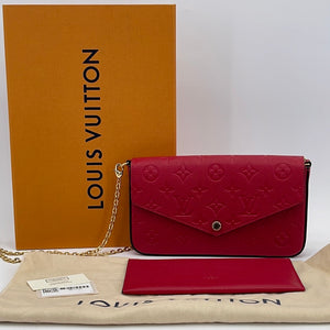 GIFTABLE Preloved Louis Vuitton Felicie Pochette Red Empreinte