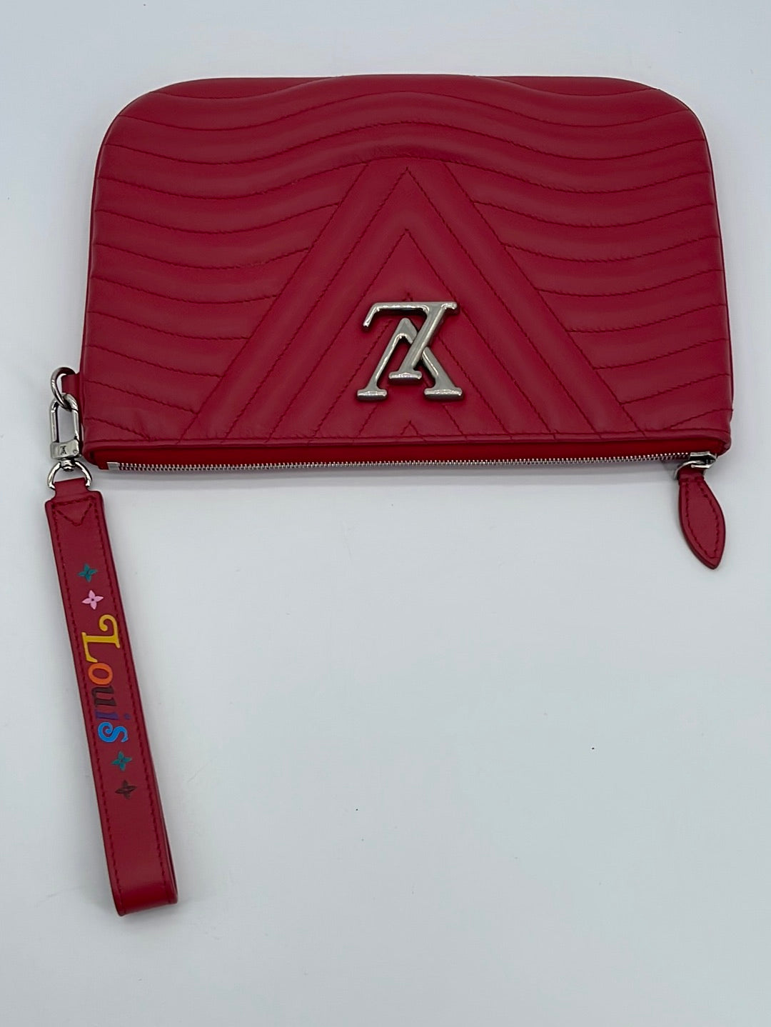 Preloved Louis Vuitton Red Quilted Leather New Wave Pouch Wristlet TJ0 –  KimmieBBags LLC