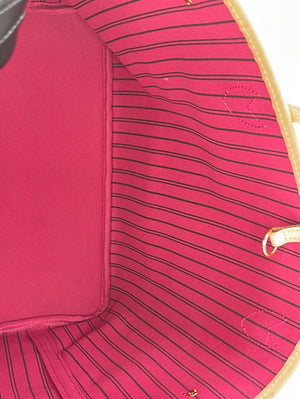 Preloved Louis Vuitton Monogram Neverfull MM Tote Bag - Raspberry Interior SD5210 020524