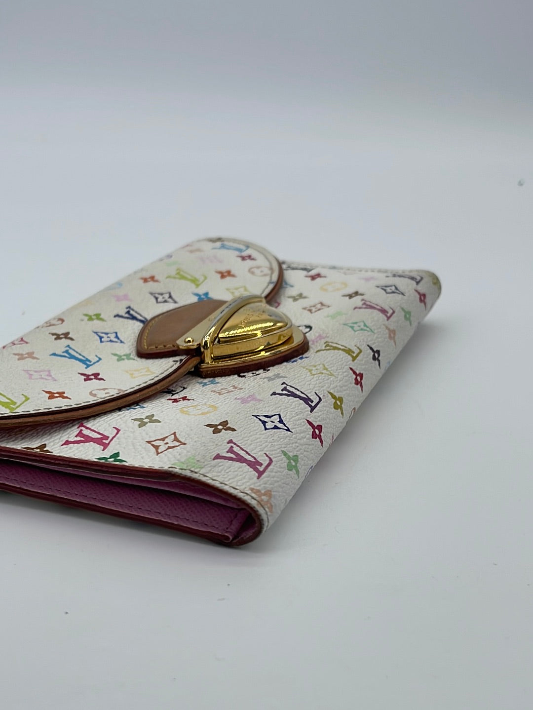 PRELOVED Louis Vuitton White Multicolor Eugenie Long Flap Wallet