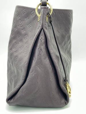 Unisex Pre-Owned Authenticated Louis Vuitton Artsy MM Monogram Empreinte  Leather Purple Hobo Bag 