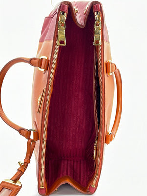 Prada Vintage - Large Saffiano Lux Galleria Double Zip Tote Bag