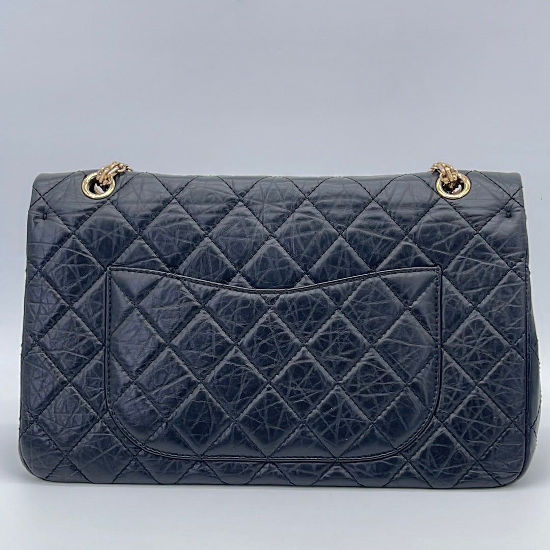 Chanel Light Blue Chevron Quilted Aged Calfskin Mini 2.55 Reissue Flap Bag, myGemma