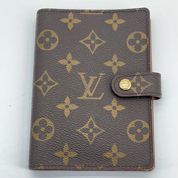 Auth Louis Vuitton Wallet / Diary / Agenda Cover R20008 Horizontal LV  Monogram