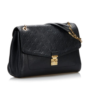 Pre-owned Louis Vuitton Black Monogram Empreinte Leather St Germain Pm Bag