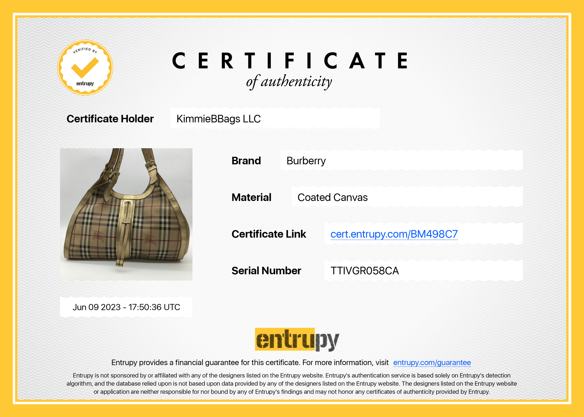 Preloved BURBERRY Haymarket Check Canvas Metallic Leather Shoulder Bag TTIVGR058CA 061323