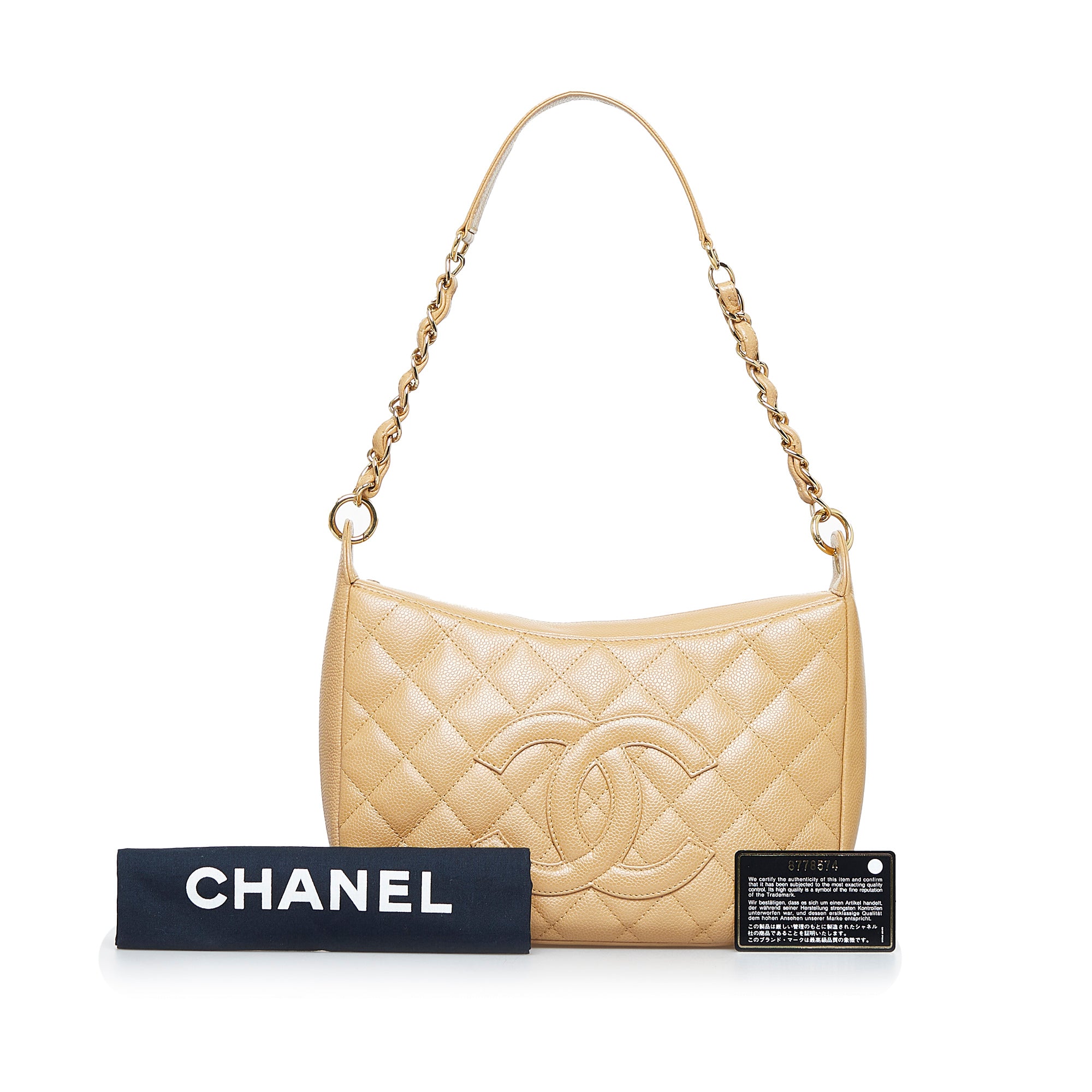 Preloved Chanel CC Caviar Shoulder Bag 8778574 92123. Off Flash