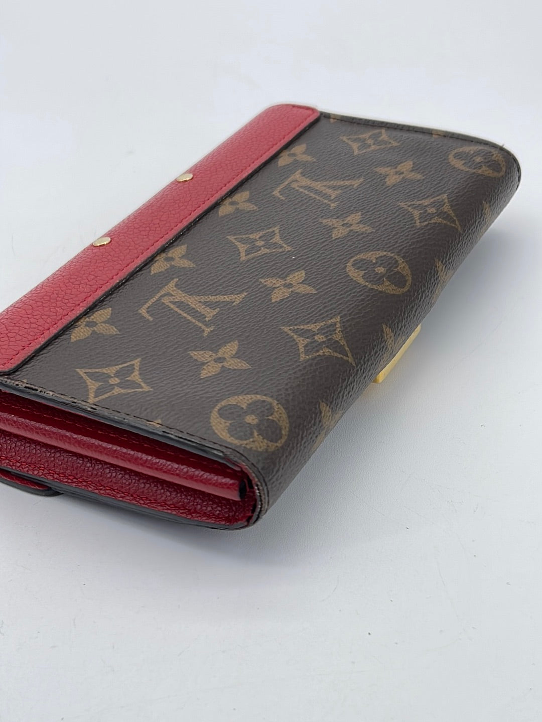 Louis Vuitton // Brown & Red LV Monogram Pallas Compact Wallet – VSP  Consignment