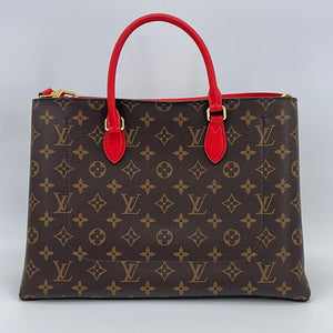 Preloved Louis Vuitton Monogram Canvas and Coquelicot Leather Flower T –  KimmieBBags LLC