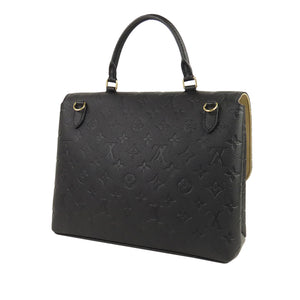 Louis Vuitton Marignan Black Monogram Empreinte Leather Handbag