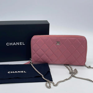 GIFTABLE Preloved CHANEL Quilted Matelasse CC Logo Pink Lambskin