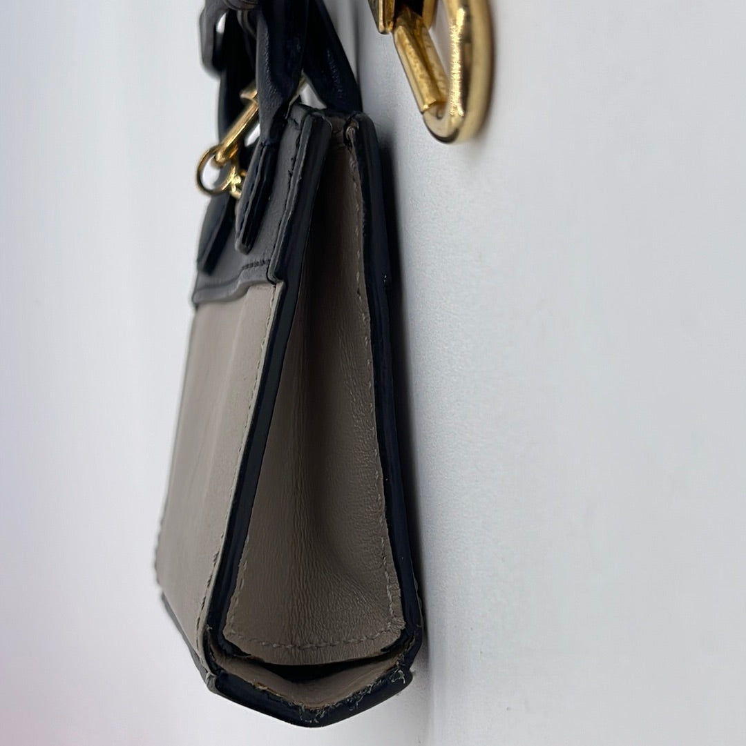 Auth LOUIS VUITTON City Steamer Bag Charm Key Ring Black/Blue/Silver -  e52787a