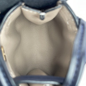 Auth LOUIS VUITTON City Steamer Bag Charm Key Ring Black/Blue/Silver -  e52787a