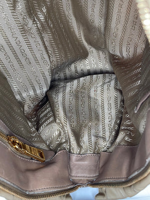 PRADA Large Woven Motif Leather Shoulder Bag in Pink – COCOON