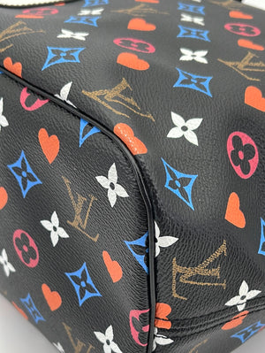 Louis Vuitton Neverfull MM Game On Black