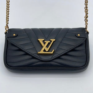 Louis Vuitton New Wave Chain Bag V-Quilted Leather In White