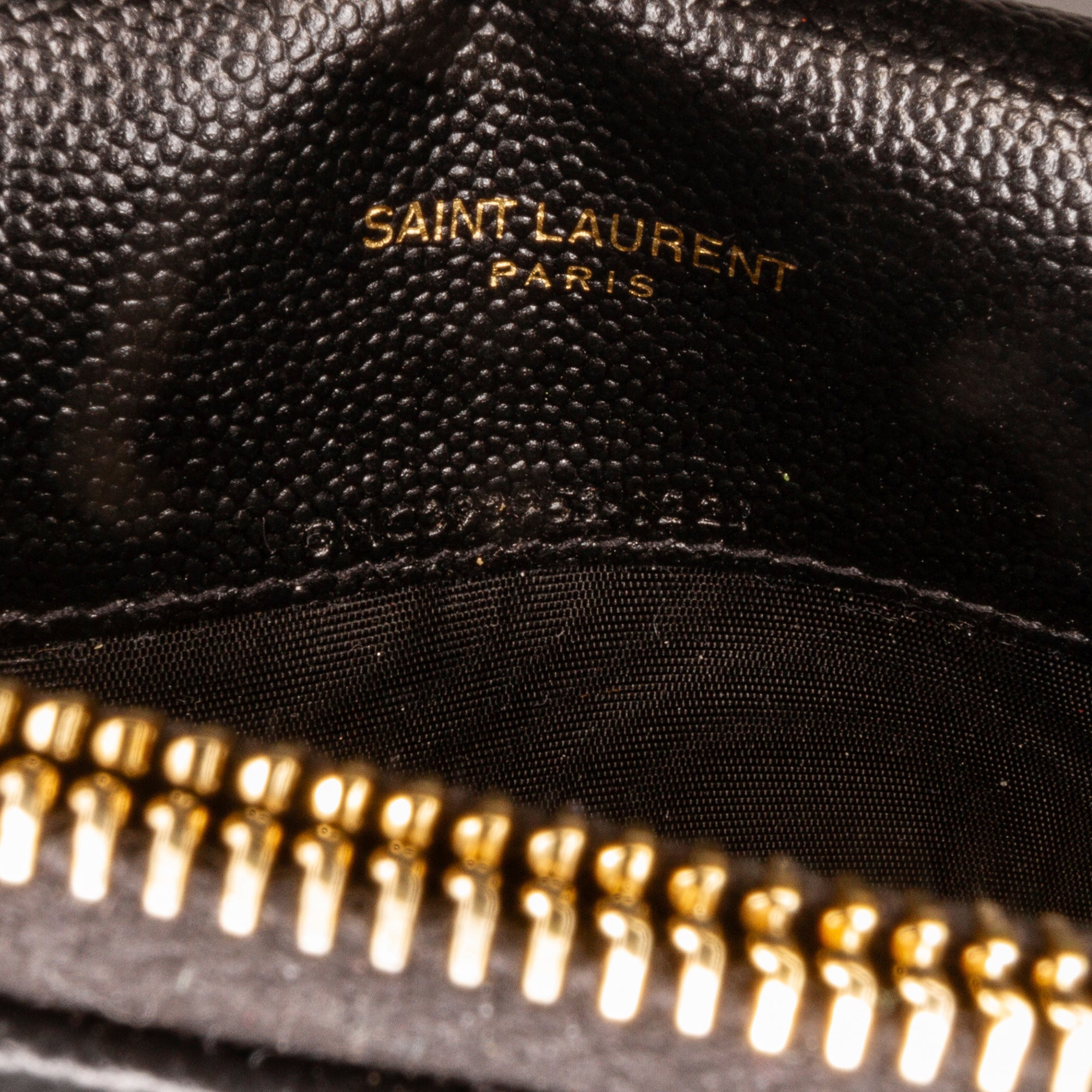 Preloved Saint Laurent Classic Monogram Black Matelasse Chevron Leather Small Wallet on Chain GNC3939531221 092623 $305 off Flash