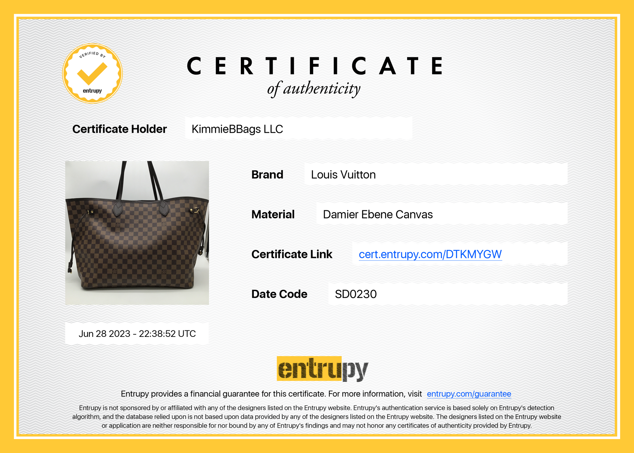 PRELOVED Louis Vuitton Damier Ebene Neverfull GM Tote Bag SD0230 07052 –  KimmieBBags LLC