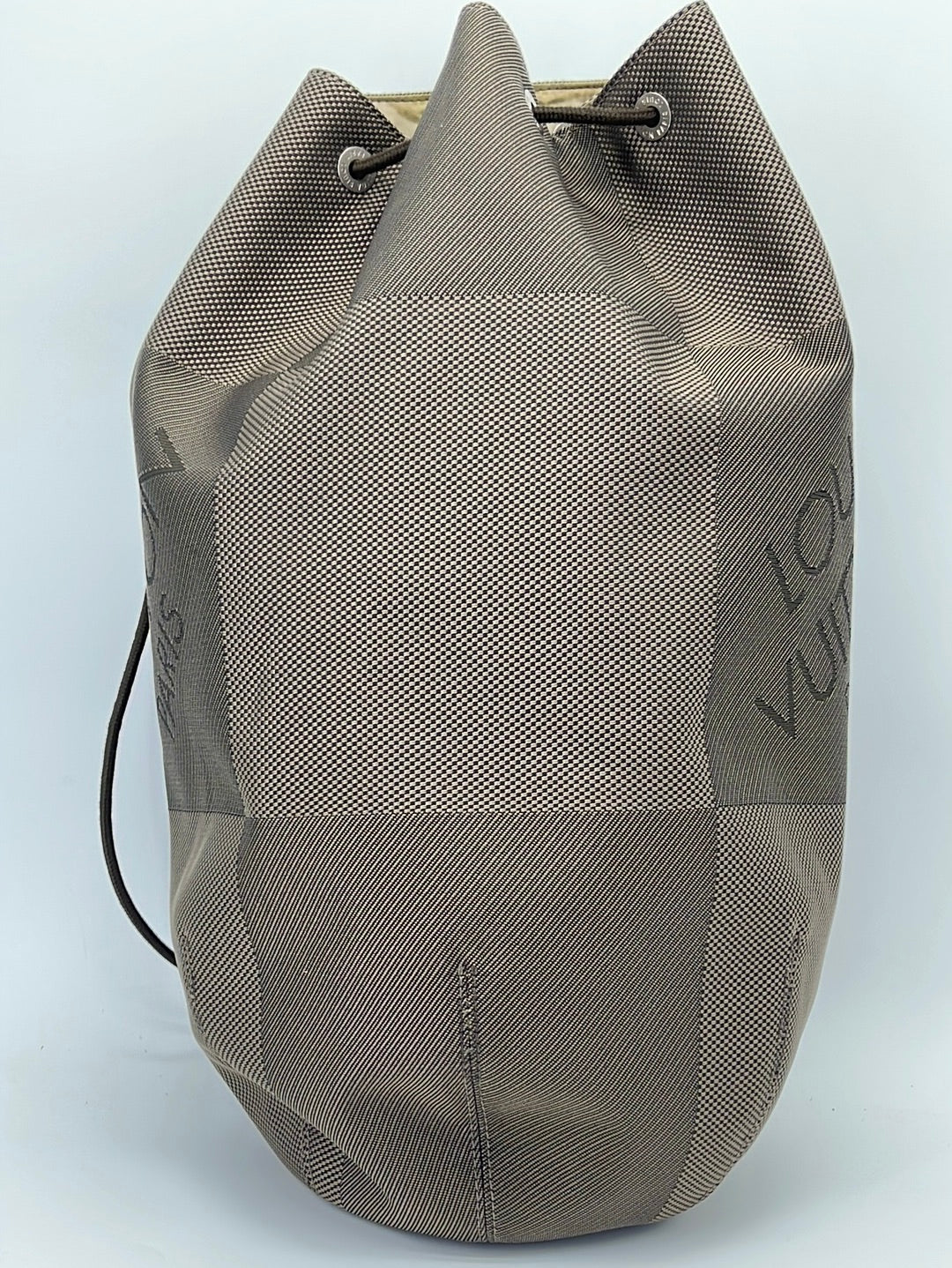 louis vuitton cinch backpack Preloved Louis Vuitton Terre Damier Geant Matelot Drawstring Sling Bac – KimmieBBags LLC