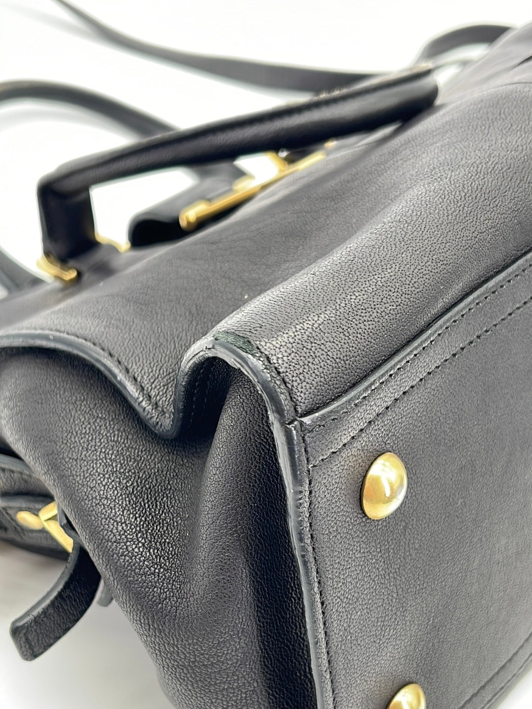 Saint Laurent CABAS Saint Laurent 2WAY Plain Leather Elegant Style Handbag  (568853, 472466 DV70O)