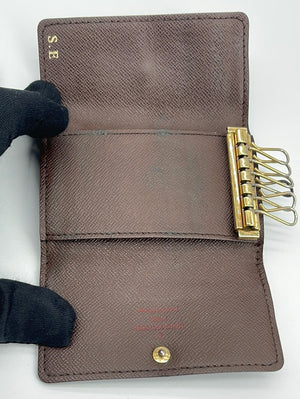 Authentic Louis-Vuitton Damier 4 Key Holder