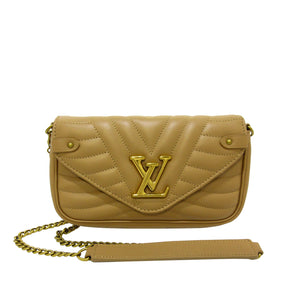 Preloved Louis Vuitton New Wave Beige Quilted Leather Chain Pochette T –  KimmieBBags LLC
