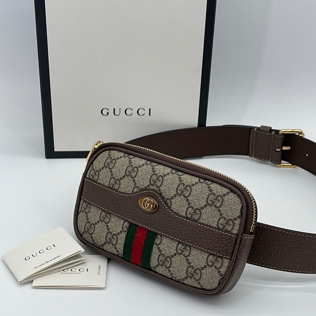 GIFTABLE PRELOVED Gucci Ophidia GG Coated Canvas Mini Belt Bag 519308480199 110223