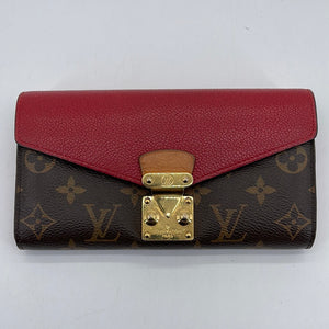Louis Vuitton, Bags, Louis Vuitton Red Brown Pallas Monogram Wallet