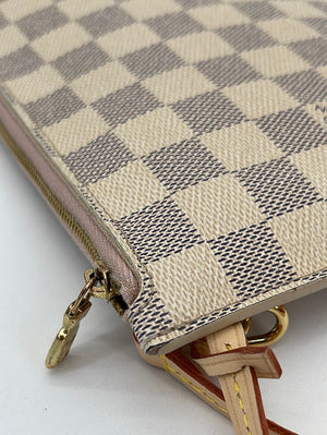 Louis Vuitton Neverfull Damier Azur Pouch Clutch Bag