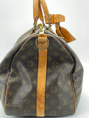 Preloved Louis Vuitton Keepall 50 Bandoliere Monogram Duffel Bag V69YGHW 041524 H