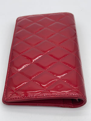 Preloved Chanel Red Quilted Patent Bifold Leather Long Wallet 18642594 –  KimmieBBags LLC