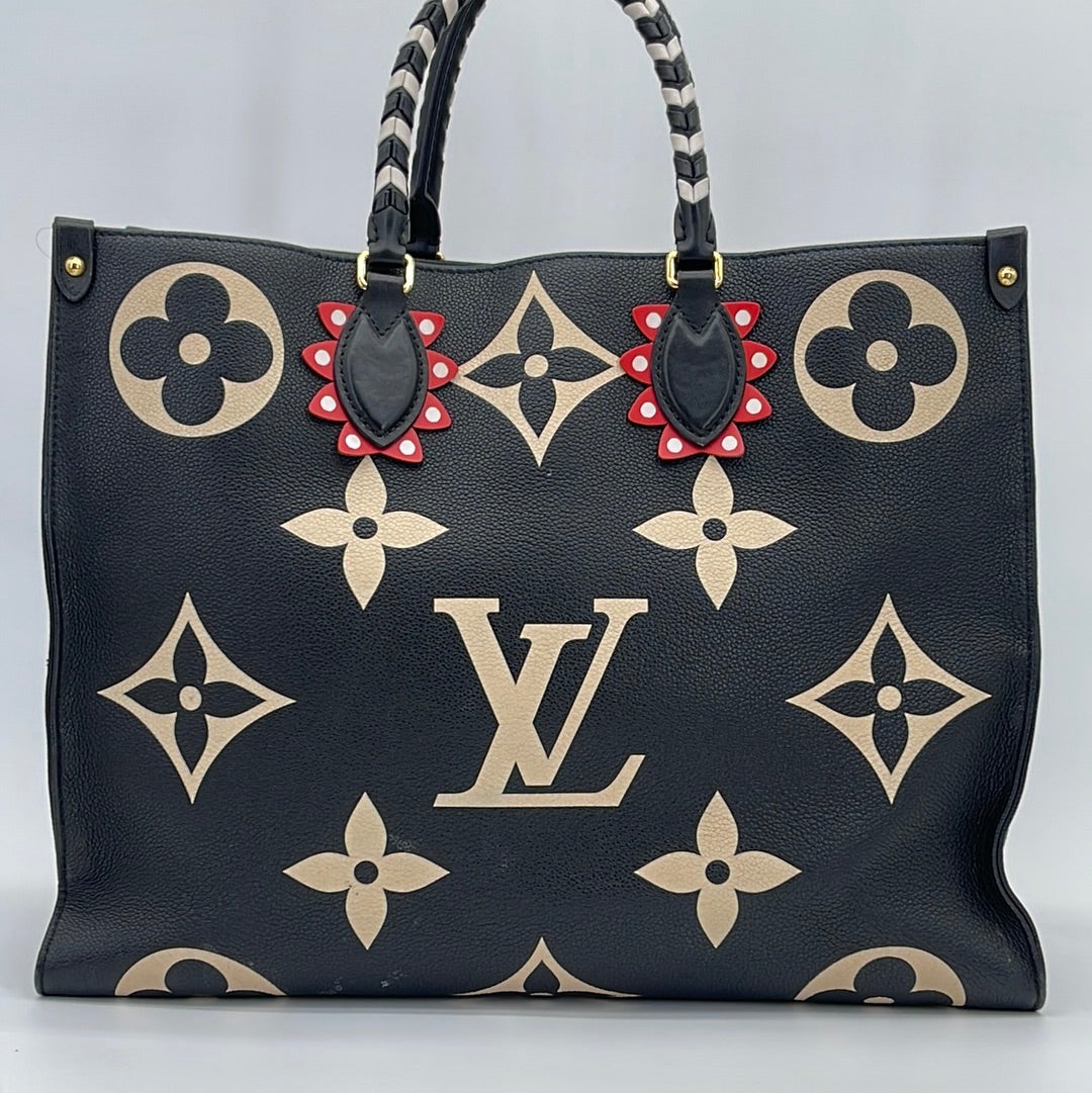 Preloved Louis Vuitton Limited Edition Red and Black Crafty Giant Monogram Onthego GM Tote FN2250 091323