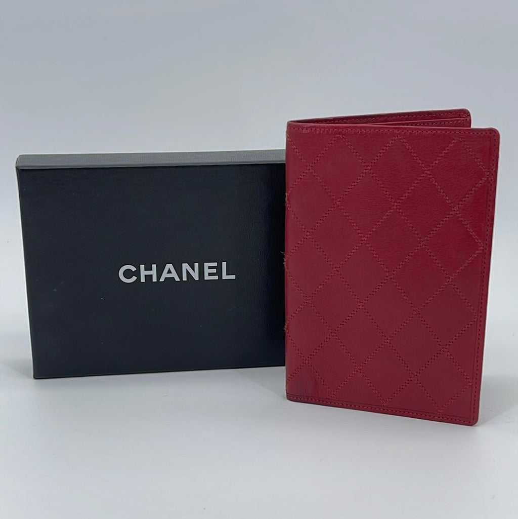 Preloved Chanel Red Leather Passport Wallet TX8JC4V (K) 022124