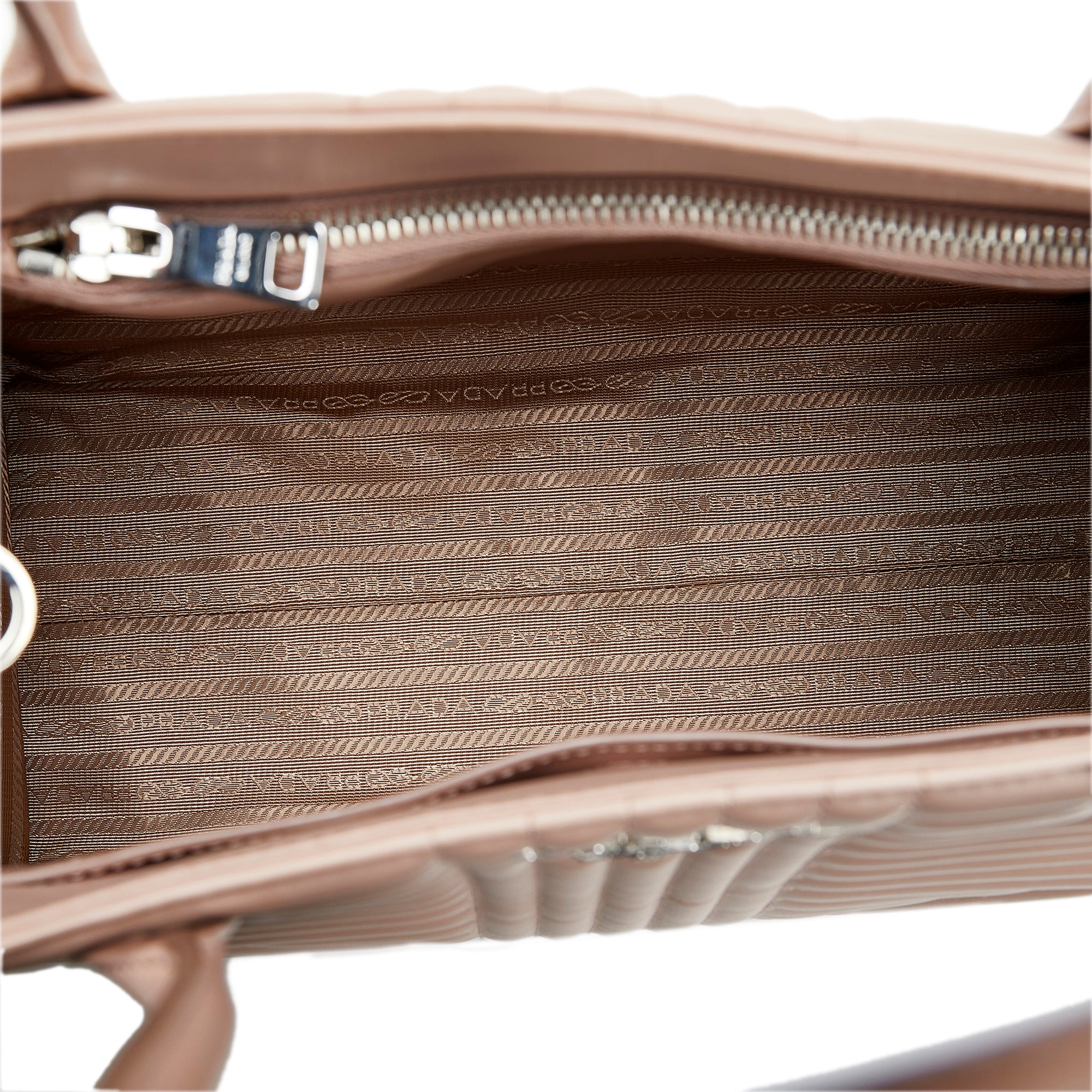 Prada Beige Quilted Soft Impunture Leather Diagramme Tote Bag 1BA165