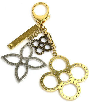 Preloved Louis Vuitton Charm Key Ring Gold/Silver Metal 081023 $30