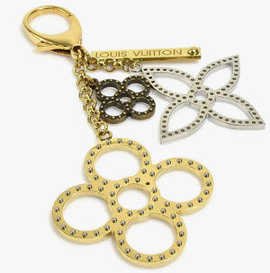 Preloved Louis Vuitton Charm Key Ring Gold/Silver Metal 081023 $30