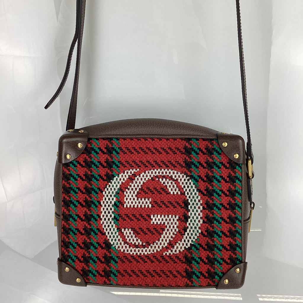 Preloved Gucci GG Houndstooth Stripe Crossbody Bag 3BRVXG6 050324 B
