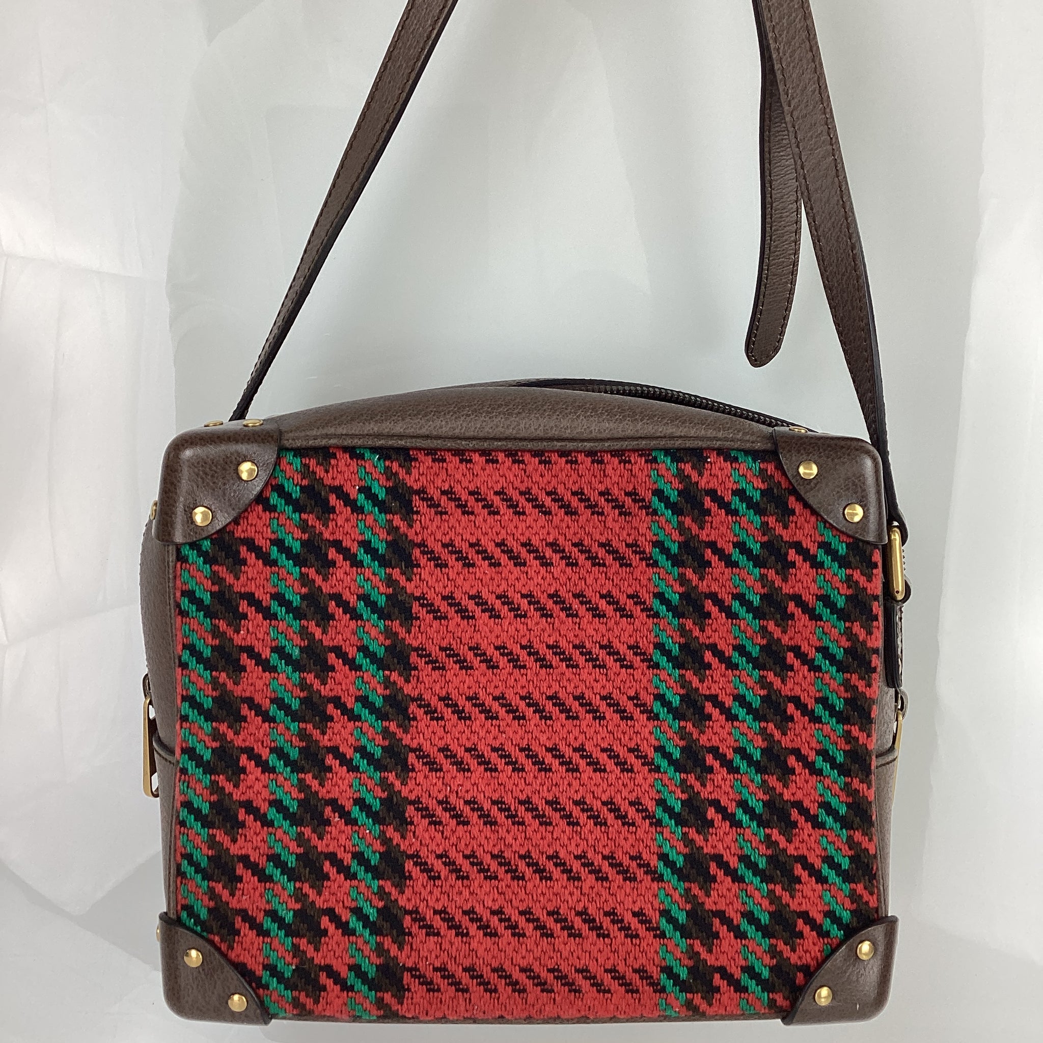 Preloved Gucci GG Houndstooth Stripe Crossbody Bag 3BRVXG6 050324 B
