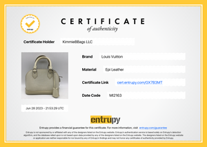 Louis Vuitton Cream Epi Leather Handbag