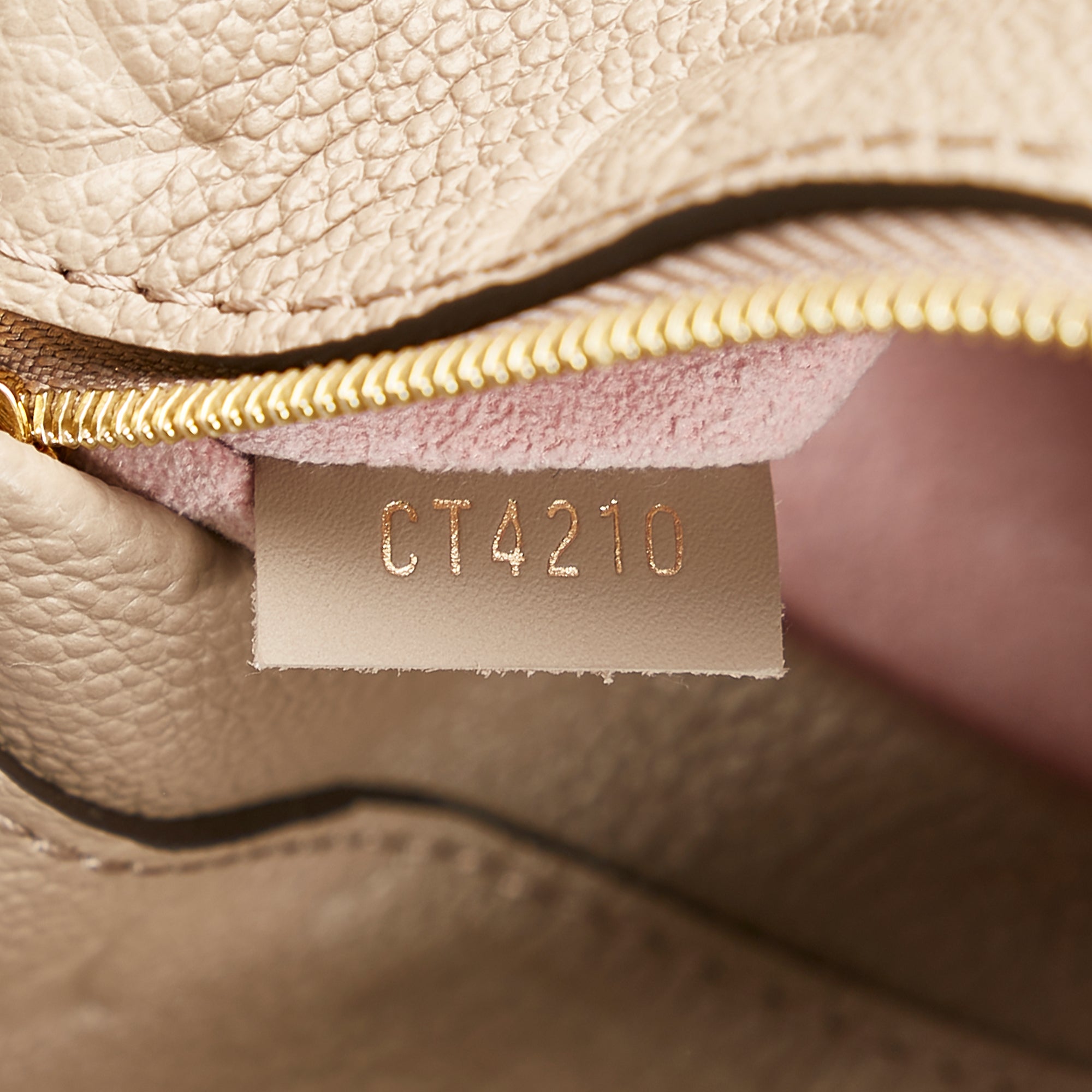 Louis Vuitton Beige Monogram Empreinte Leather Montsouris PM