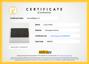 used Louis Vuitton Monogram Checkbook Wallet Black Taiga