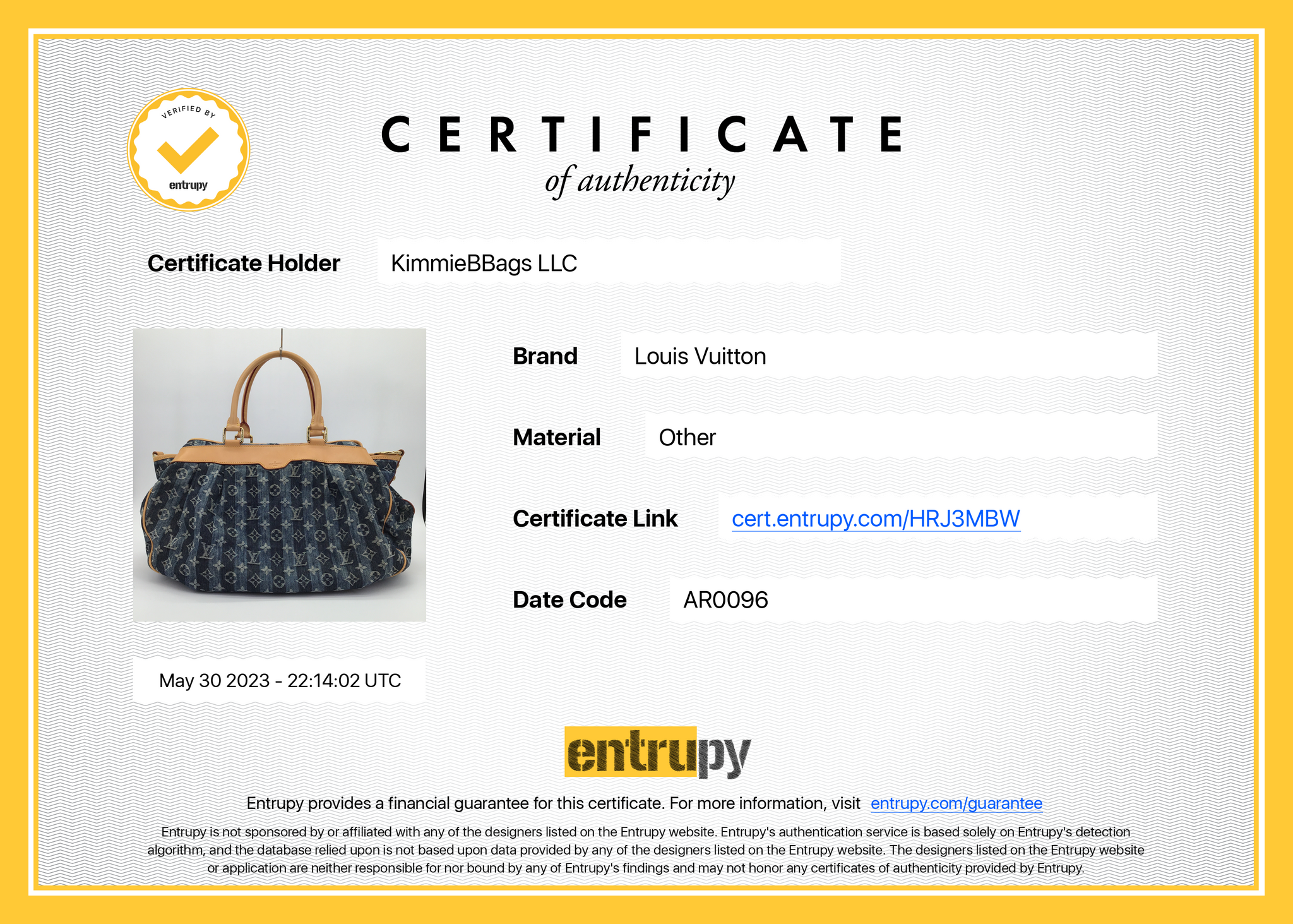 Preloved Louis Vuitton Denim Monogram Cabas Raye Porte Epaule AR0096 0 –  KimmieBBags LLC