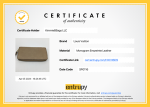PRELOVED Louis Vuitton Beige Monogram Empreinte Zippy Wallet HXCH6D9 040924 P